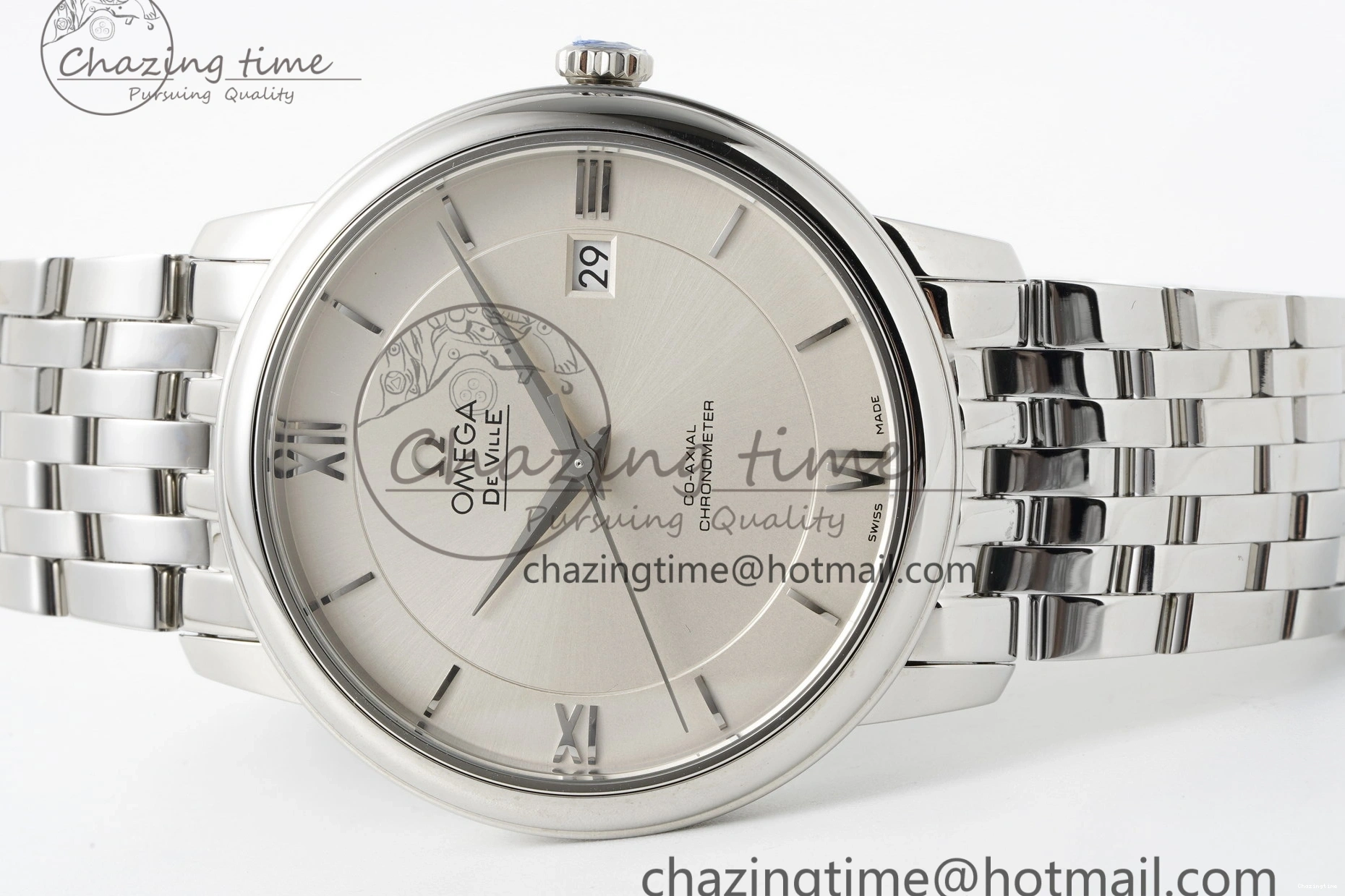 0319 De Ville SS TWF 1:1 Best Edition Silver Dial on SS Bracelet MIYOTA Practical 7836